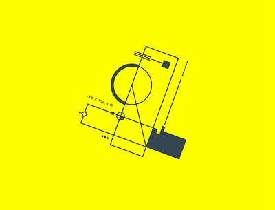 Geometrical test #4 contrast geometry graphic minimalism square symbol yellow