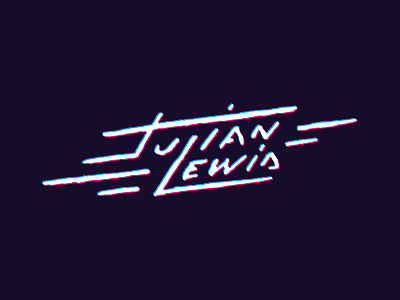 Julien Lewis Logo 80s dj electro logo music retro