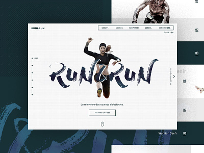 Run&Run brush homepage pattern run sport webdesign