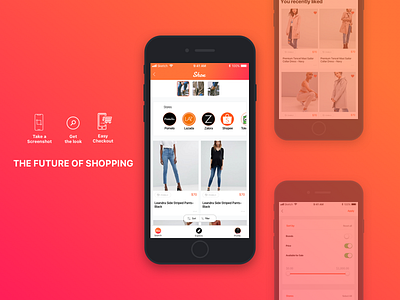 Shox - AI Fashion App ai app clean fashion shopping ui ux