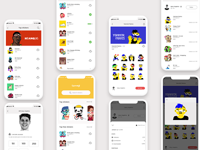 Lemoji app emoji mobile app mobile app design mobile ui startup ui ux