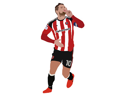 Billy Sharp x Sheffield United Illustration billy sharp celebration football illustration sheffield sheffield united soccer