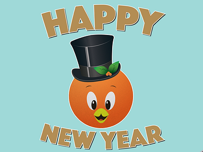HAPPY NEW YEARS!!! 2016 2017 new years eve nye orange bird