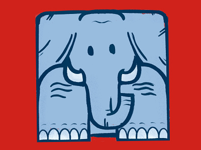 Elephant from a square. that is all elephant ipad procreate app square