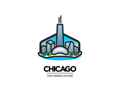 Chicago - HOW Design Live 2015 bean chicago city cloud gate downtown icon logo vector