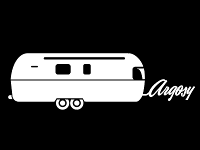 Argosy - Silver Trailer 50s 60s airstream argosy icon illustration mid century modernism script trailer type vector