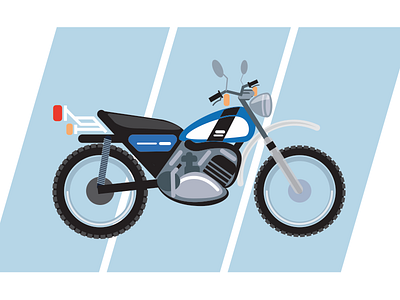 1975 Yama Enduro 175 DT bike dirt bike enduro illustration illustrator motorcycle street bike vector yamaha