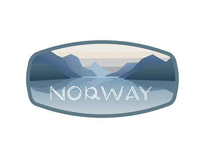 NORWAY fjord font hand made illustration nature norway type vector