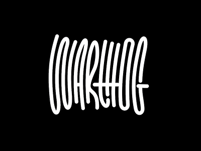 "Warthog" – NYC hardcore punk brush hand lettered hardcore lettering nyc punk stroke type typography warthog