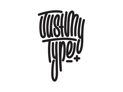 Just My Type brush lettering hand lettering hand type lettering negative opposites positive stroke type typography