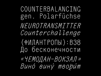 Friedhelm. condensed cyrillic font design grotesque latin mono monospace monospaced sans serif type type design typeface design typography