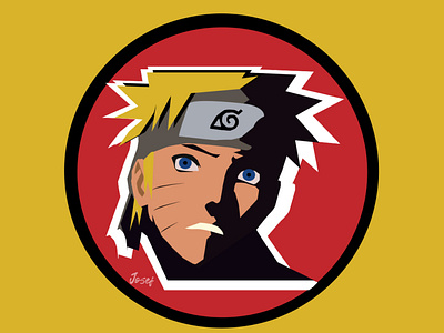 Illustration of An anime Character(Naruto) design graphic design illustration logo vector