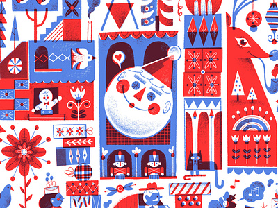 It's a Merry World christmas disneyland disneyworld illustration its a small world mary blair procreate