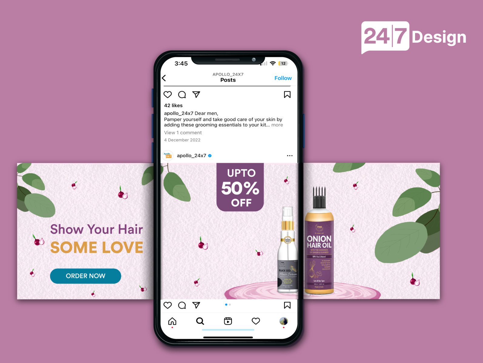 Hair Oil Banner Design by Nikita G on Dribbble