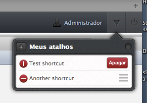 User shortcuts app