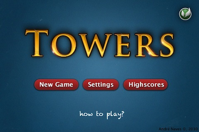 Towers - Main Menu button game iphone menu towers