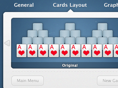 Towers settings - cards layout cards layout game iphone picker settings towers