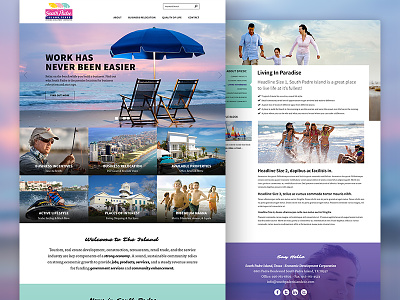 South Padre Island, Texas EDC Website ui web design website