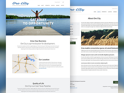 Ore City, Texas EDC Website ui web design website