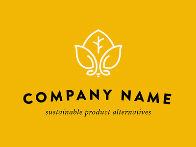 Biodegradable Logo Concept V.2 biodegradable brand corn design illustration lineart logo nature plant vector yellow