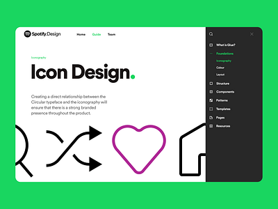 Spotify Design Team Website brand brand design brand identity branding color design icons illustration spotify ui ux web webpage website website design