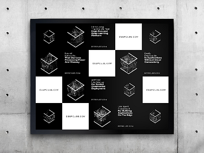 DeepCube Identity Event Wall – Designed and Developed with AI ai artificial intelligence brand brand design brand identity branding deep learning graphic design identity design logo typogaphy