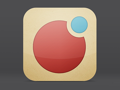 Atomic Icon app atom brand design graphic icon ipad red shapes simple texture ui