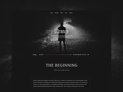 L'Orange Homepage branding clean dark design film layout redesign simple stark ui ux web