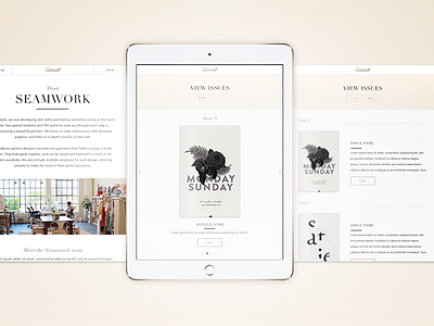 Seamwork iPad Newstand App app clean editorial ipad layout magazine minimal mobile simple type