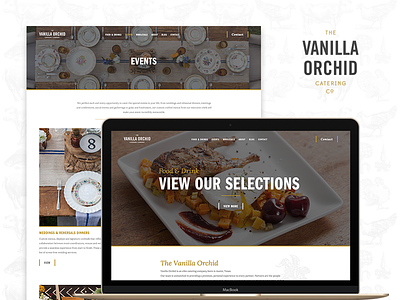 The Vanilla Orchid branding clean food gold minimal photography ui website white