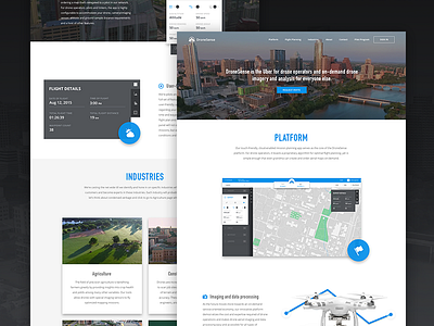 Dronesense Marketing Site blue drones flight fnsz funsize marketing site open photo web white