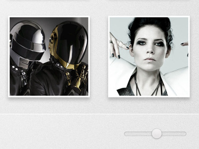 Genre App interactive ipad minimal music photos slider texture ui ux