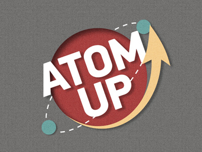 Atom Up branding game identity logo texture