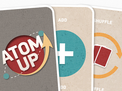 Atom Up Cards game science simple texture