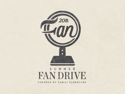 Summer Fan Drive Logo branding concept fan identity logo logo design texture