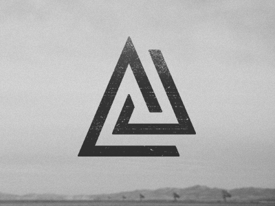 Albert Joseph achromatic black branding grain identity logo music shape texture triangle