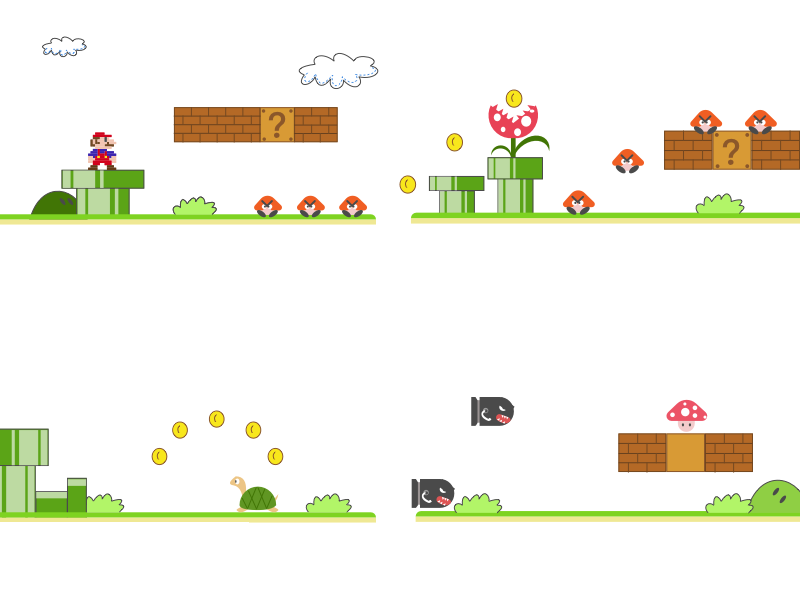 Super Mario scene by Yue He on Dribbble