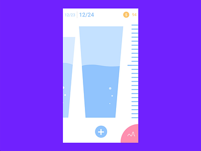 Water tracker APP wireframe madewithadobexd ux wireframe