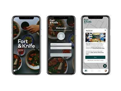 Fort & Knife app ui design iconography icons illustration illustrator logo onboarding ui ux