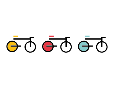 Belfast Bikes.. bicycle bike colourful design icons minimal ui ux