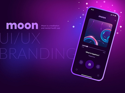 Moon meditation | Mobile app UI / UX