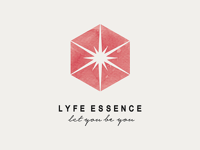 Lyfe Essence logo design feminine geometric mood personal watercolor
