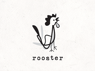 Rooster birds line prominent rooster simple