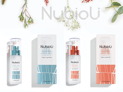 Nubioli cosmetic elegant modern organic packaging simple