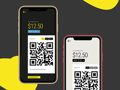 xPay Prototype blockchain crypto dai ethereum mobile payment point of sale pos qr ui ux wallet xdai