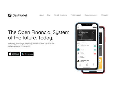 Dexwallet Landing Page