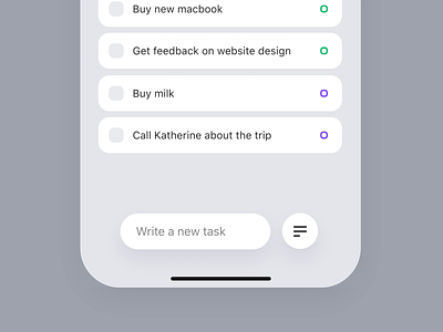 Dona mobile composer interactions animation app ios iphone keyboard mobile motion task task list to do list todo ui
