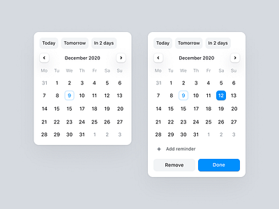 date picker by Nare Asilbekyan | Dribbble