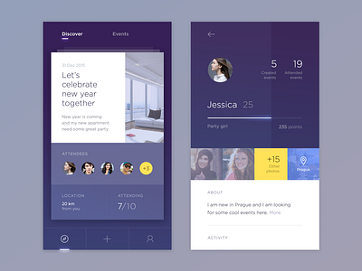App for events by Jakub Antalik on Dribbble