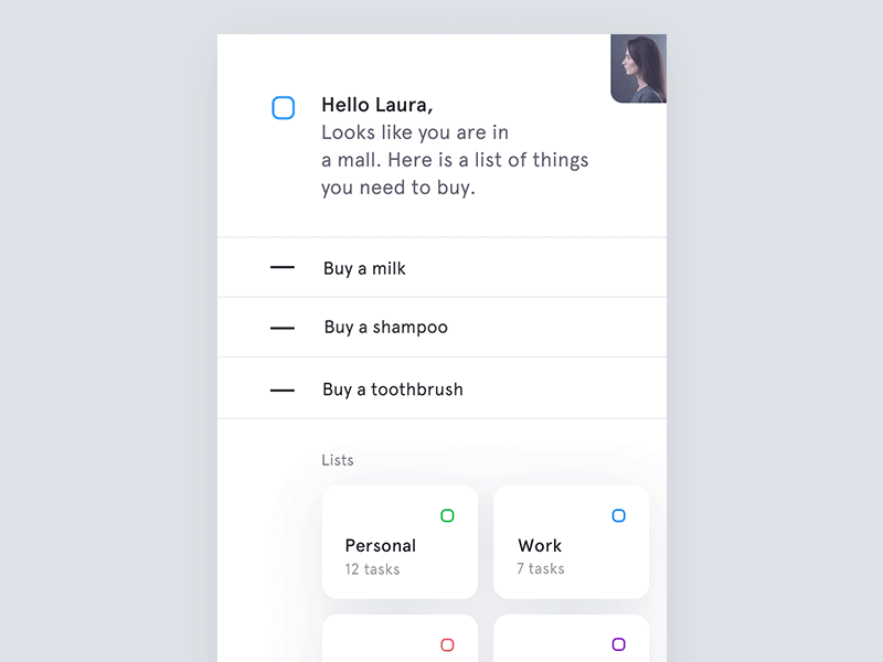 Microinteractions for to-do list app